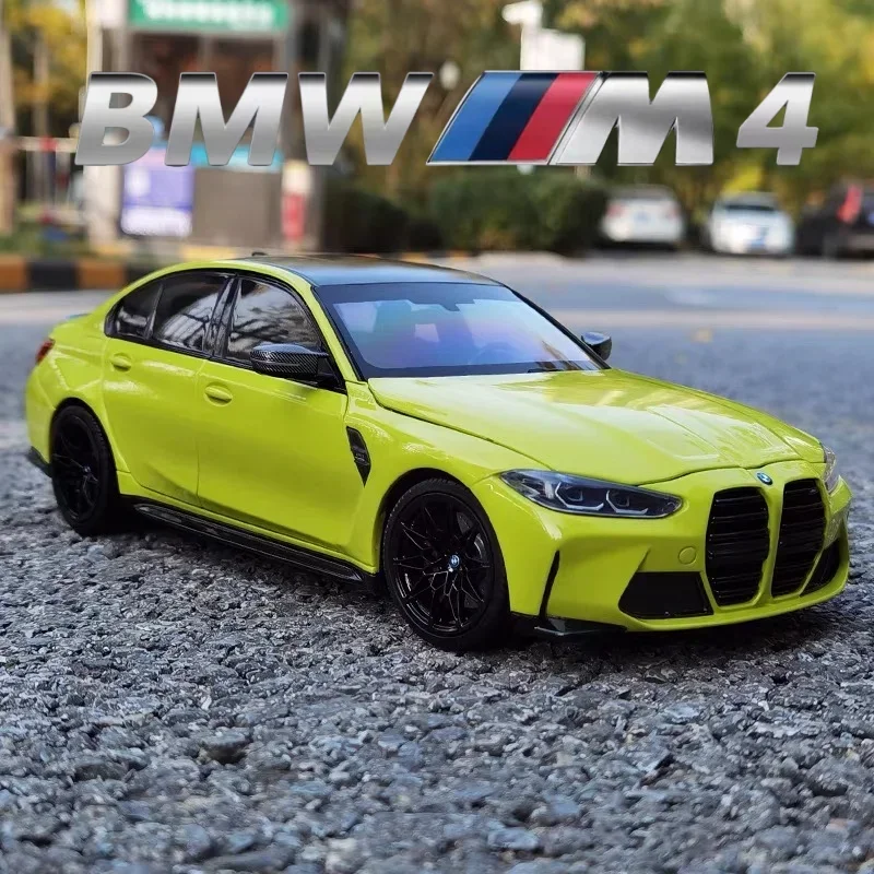 1:24 BMW THE M4 IM Alloy Miniature Car Diecast Metal Scale Car Model Sound๏ผLight Simulation Collection Children Toy Vehicle Gift