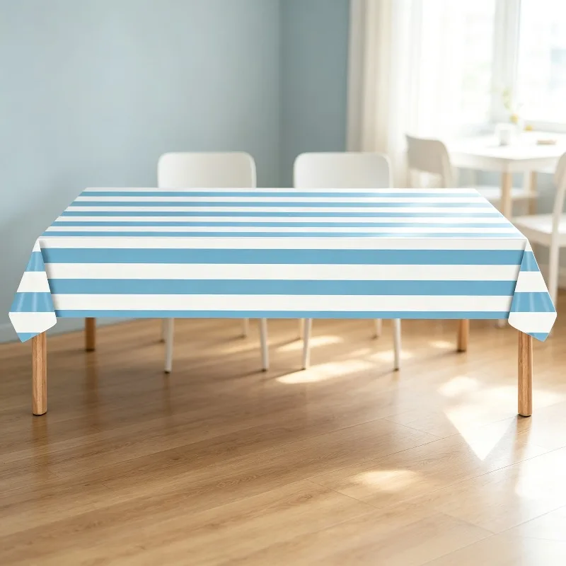 Party Photo Booth Props 2026 Trend Disposable Red White Stripe Tablecloth Carnival Circus Party Rectangle Decor