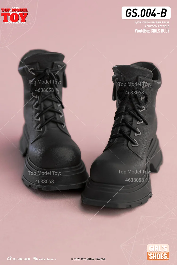 Worldbox gs004 1/6 botas de sola grossa meias brilhantes roupas acessório modelo caber 12 ''feminino soldado figura ação corpo bonecas