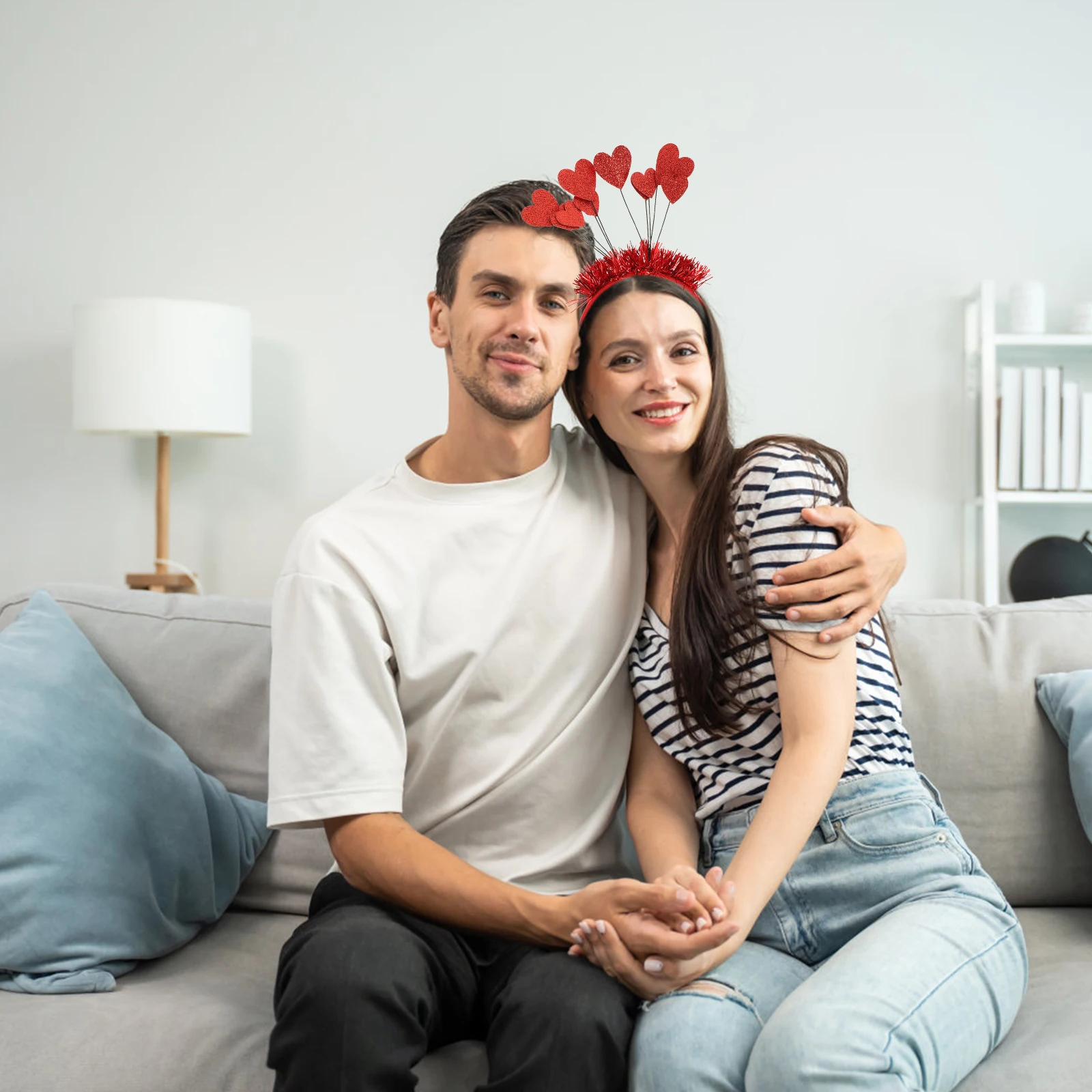 

Valentines Day Headband Red Sequin Chic Costume Accessory Accessories Party Headdress Hair Decor