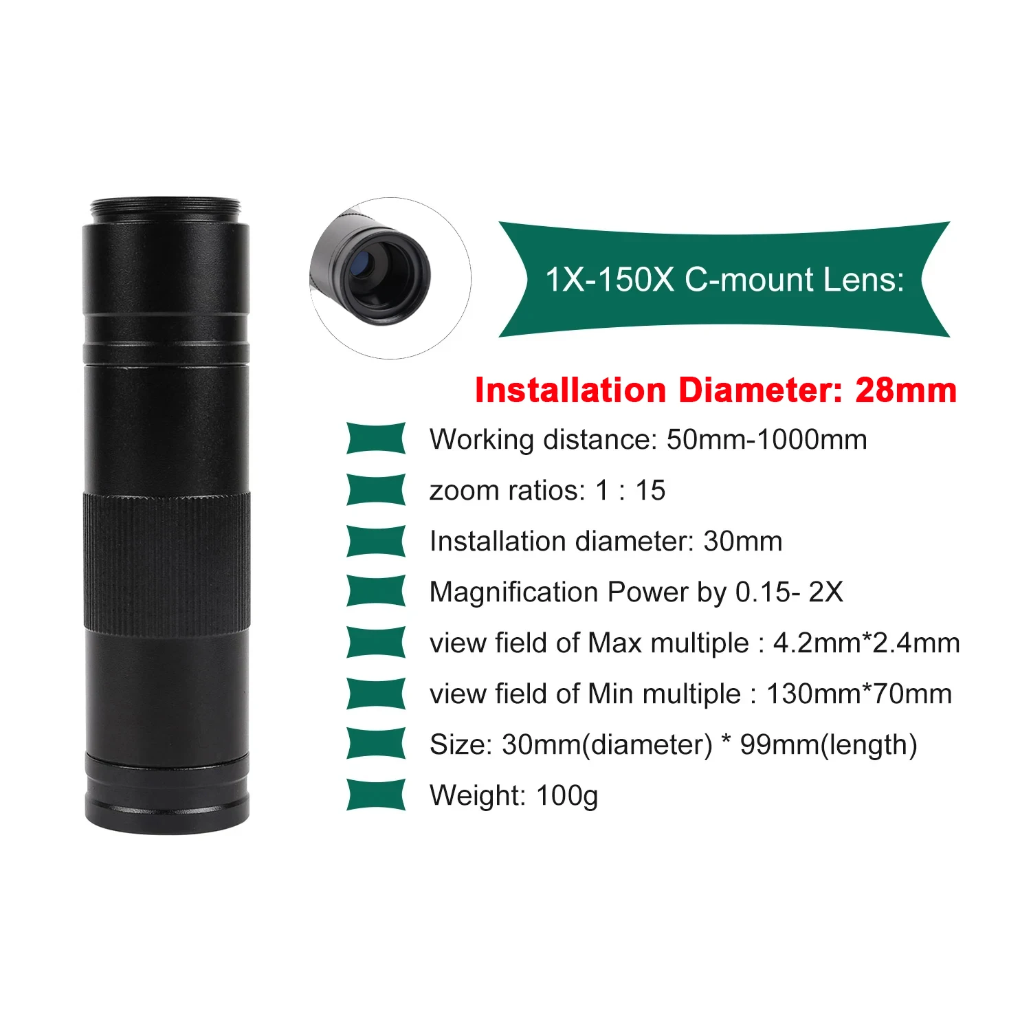 YIZHAN ULTRA HD 4K Electronic Video Microscope 1/1.8'' IMX678 Chip Camera HDMI /Type-C 1080P 60FPS 0-150X Lens For Repair Tools view 6
