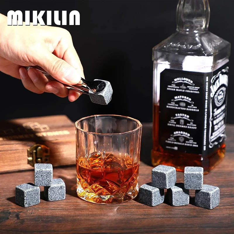12 قطعة أحجار الويسكي طقم هدايا الجرانيت الطبيعي البيرة تقشعر لها الأبدان الأحجار ويسكي النبيذ الصخور قابلة لإعادة الاستخدام مكعبات الثلج برودة بار اكسسوارات #3