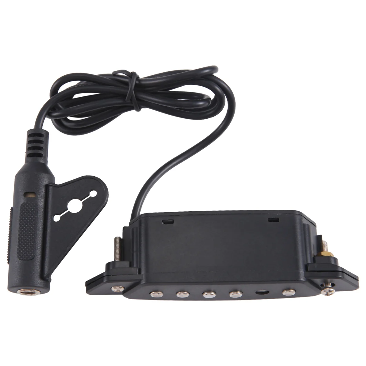 SH-85 Black 6 Hole Soundhole Pickup with Active Power Strap End-Pin Jack for Acoustic Guitar