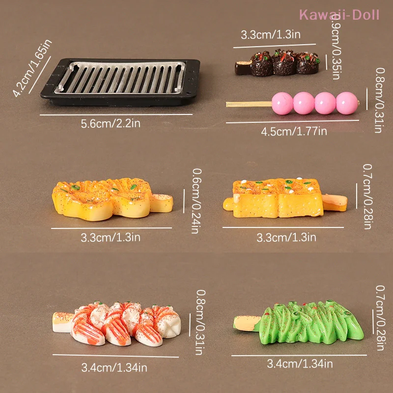 1 مجموعة مصغرة الشواء أسياخ مشوية ث/صينية الغذاء نموذج 1:12 دمية ديكور مطبخ لعبة بيت الدمية الملحقات