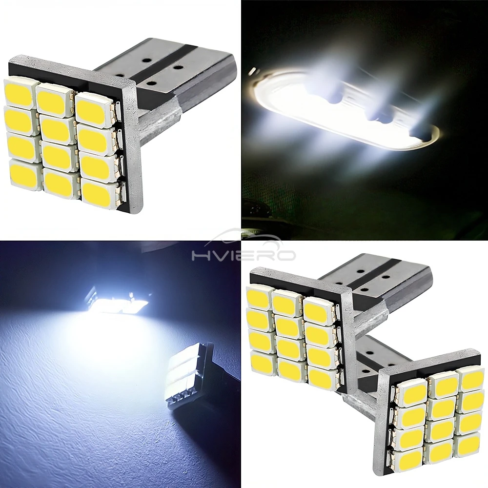 10pcs White T10 W5W 194 168 1206 9Led 12smd Car side Marker Bulb Turn Signal Dome Interior Lamp Backup brake Clearance Light 12V
