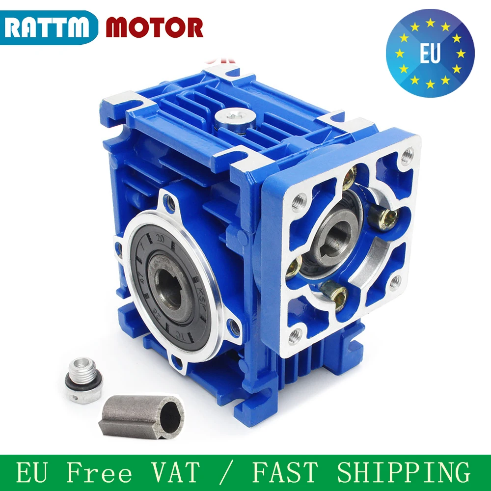 【EU】NMRV030 reducer worm gear gearbox reducer ratio With Adaptor 8*11mm For NEMA23 Stepper motor