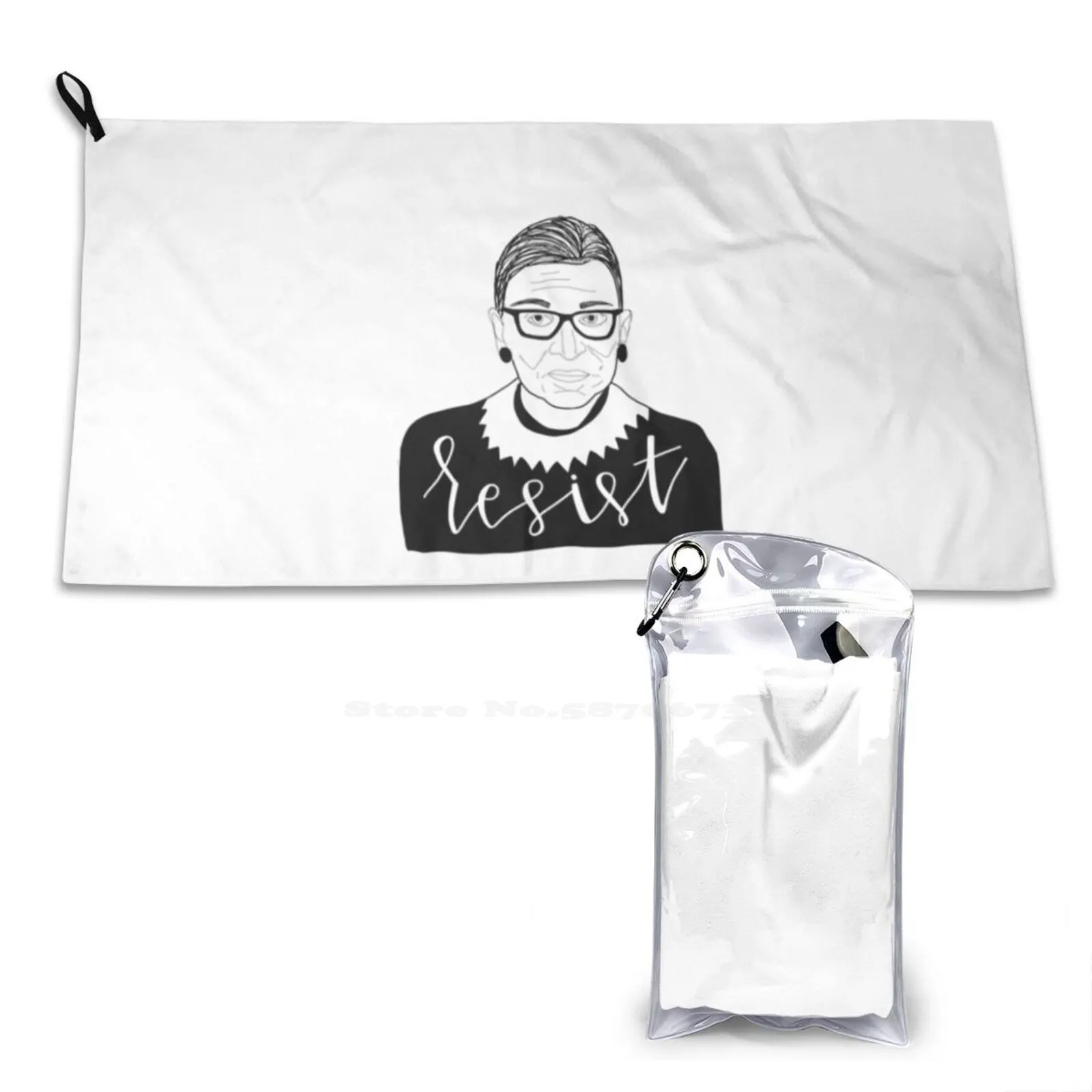 Ruth Bader Ginsburg ( Rbg ) Resist Soft Towel Quick Dry Beach Towel Ruth Bader Ginsburg Notorious Rbg Resist