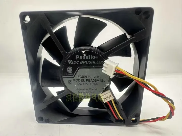 

Free shipping original FBA08A12L DC12V 0.1A 8CM 8025 3-wire cooling fan