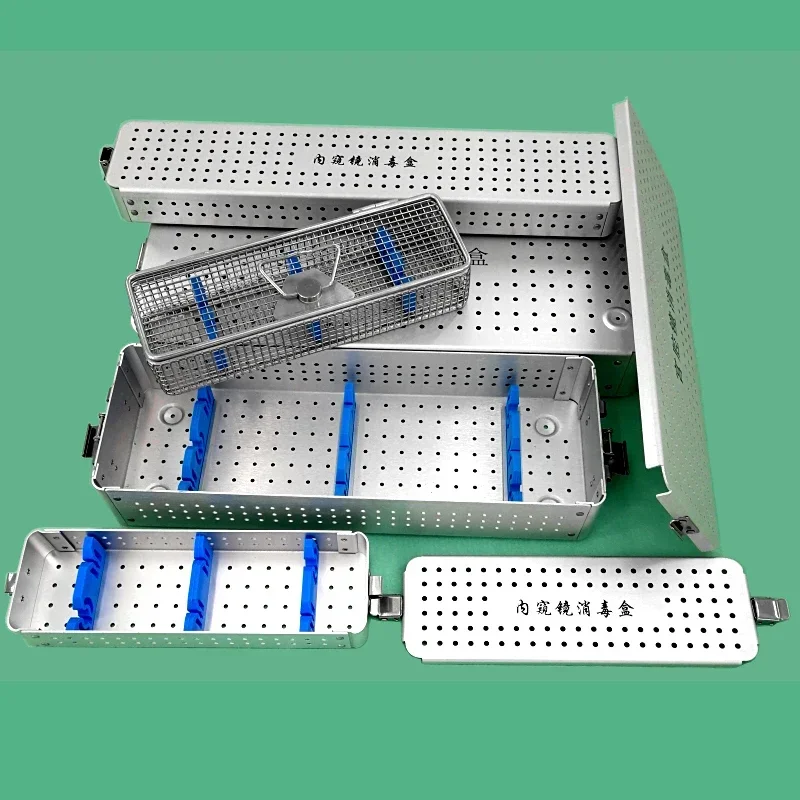 Aluminum alloy sterilization box for semi rigid ureteroscope urology department