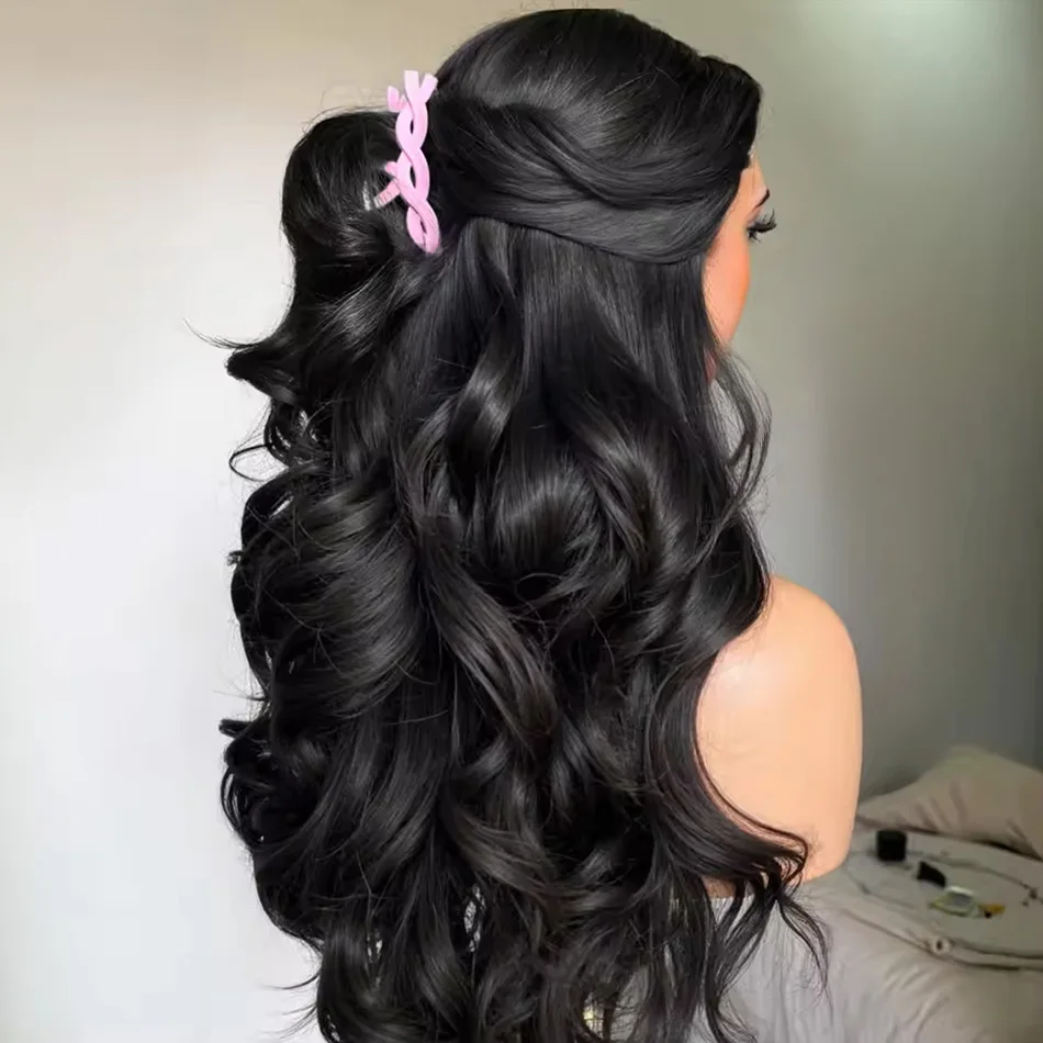 13x6 Body Wave Brasilianische Perücke 38 Zoll HD Transparente Lace Front Echthaarperücken 13x4 200 Dichte Echthaarperücken Vorgezupft