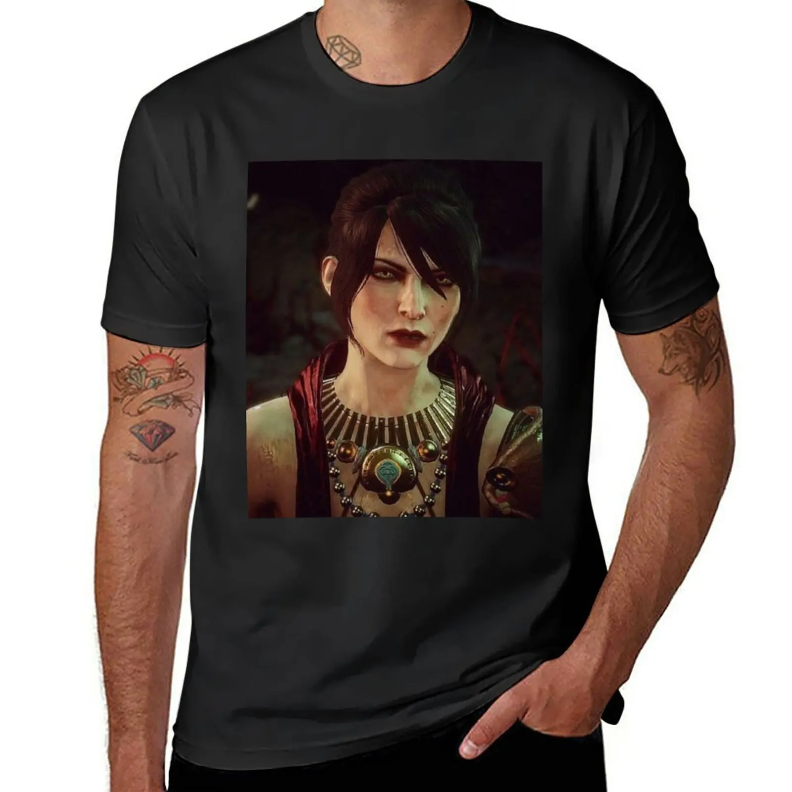 

New Morrigan Dragon Age poster T-Shirt funny t shirt kawaii clothes plus size t shirts Anime t-shirt Short sleeve tee men