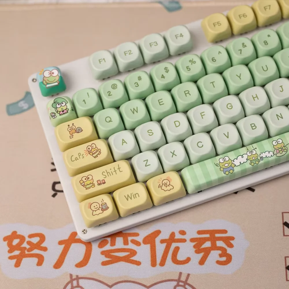 Small Full MOA Bigeye Frog, Keycap PBT for Mx Cherry Gateron Switch Mechanical Keyboard Kit