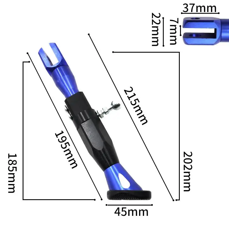 Adjustable CNC Metal Motorcycle Foot Kickstand Electrombile Kick Side Stand Durable Motorcycle Foot Bracket Kick Side Bracket