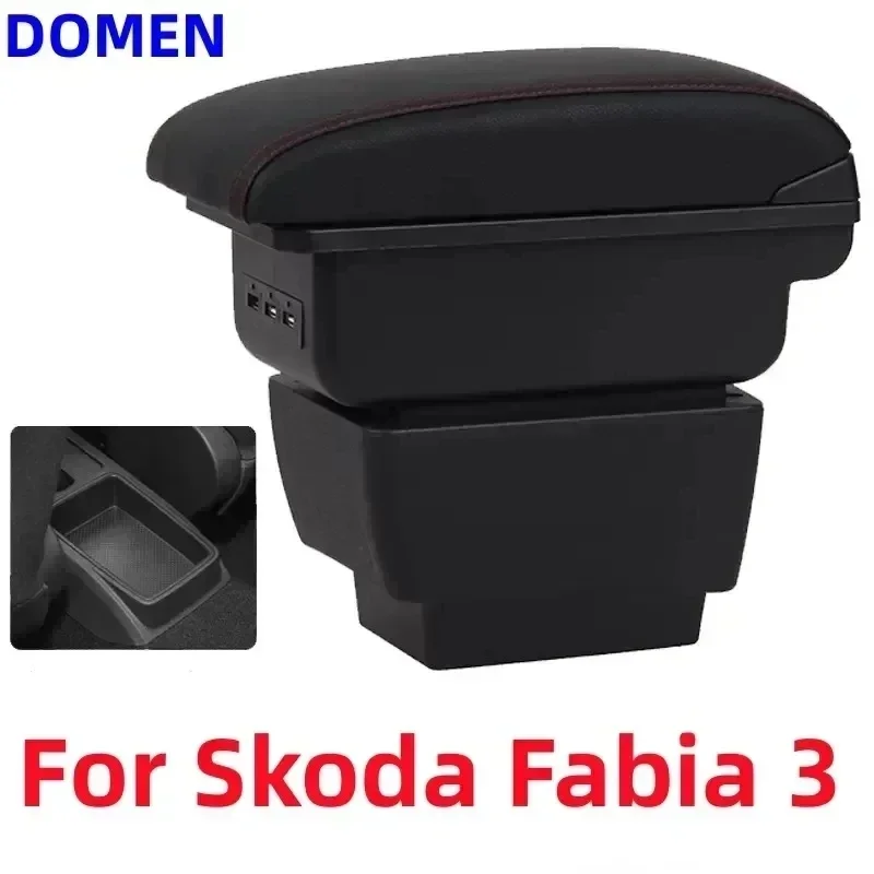 New luxury For Skoda Fabia Armrest Box For Skoda Fabia 3 III 2015-2021 Car Armrest Retrofit parts Storage Box Car Accessorie