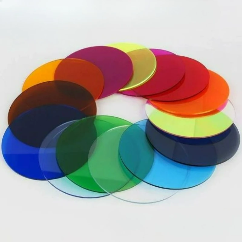 5-50pcs Thick 3mm Circular Shape Colorful Translucent Acrylic Board PMMA Plexiglass Tinted Plate DIY/Wedding&Home Decor