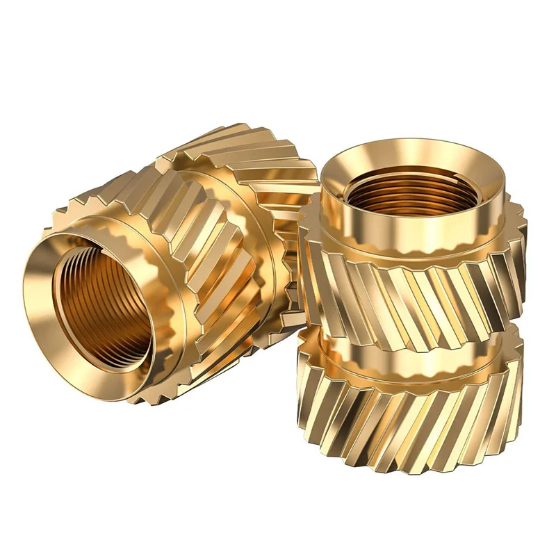 PORK-600Pcs M3X5.7-OD4.6 Thread Knurled Brass Threaded Heat Set Heat Resistant Insert Embedment Nut For 3D Printer