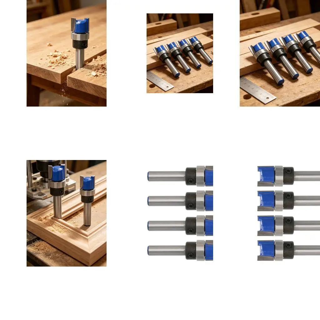 

T-Slot Router Bit 1/4'' Shank Straight Blade T-Slot Pattern Template Router Bit for Cutting Metal Plastic D2RD