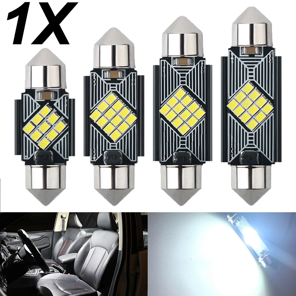 

1PCS CANBUS C5W Festoon 12V Car LED New 2016 Bulb 31mm 36mm 39mm 41mm Car Interior Dome Lamp License Plate Reading Light Whit