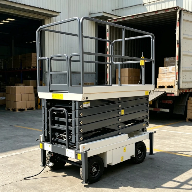 4-18M Turning Radius Self Propelled Mobile Aerial Lift Compact Hydraulic Scissor Warehouse Narrow Aisle Work Platform
