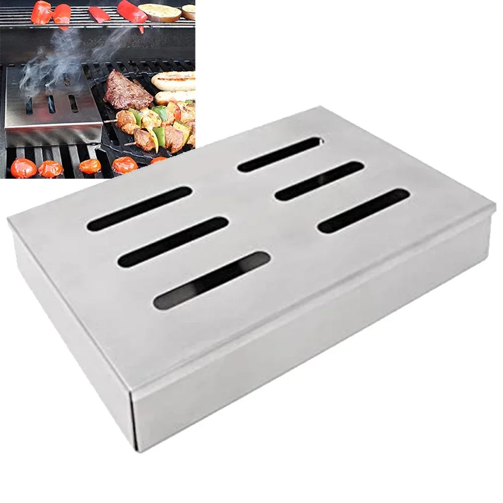 

Large Capacity Barbecue Box Cold Smoke Barbecue Box Camping Trips Easy To Clean Includes Tongs, Skewers, Brushes