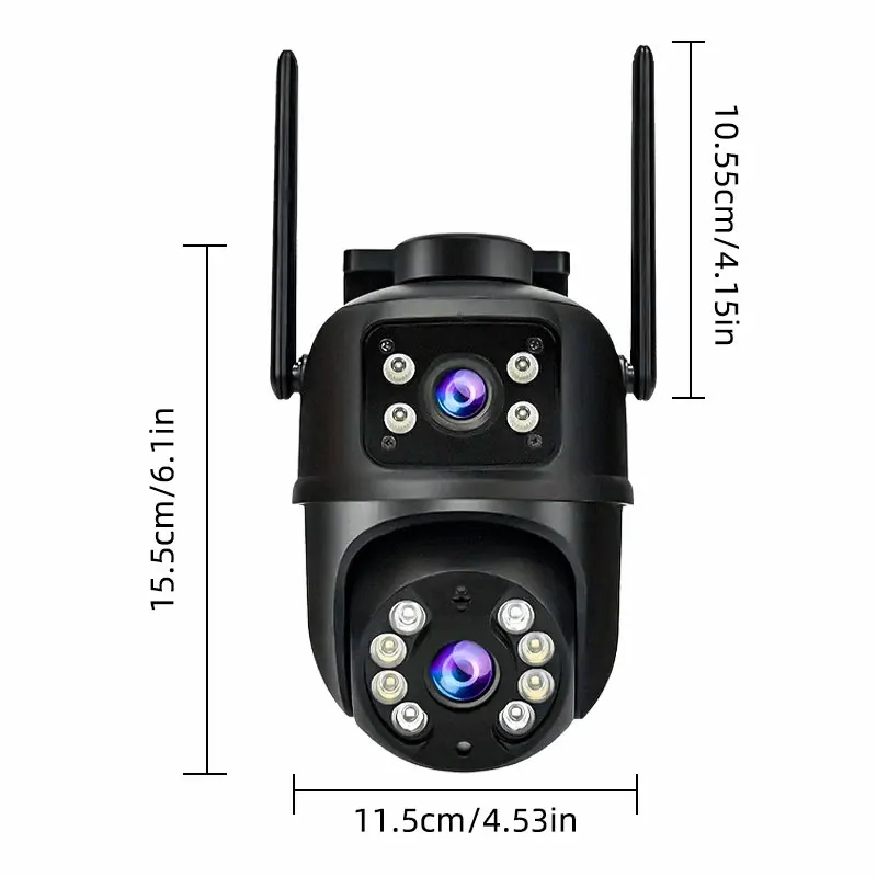 

Outdoor Waterproof 6MP Dual Lens WiFi Security Camera Wireless Smart Home Surveillance CCTV Motion Detection Camera