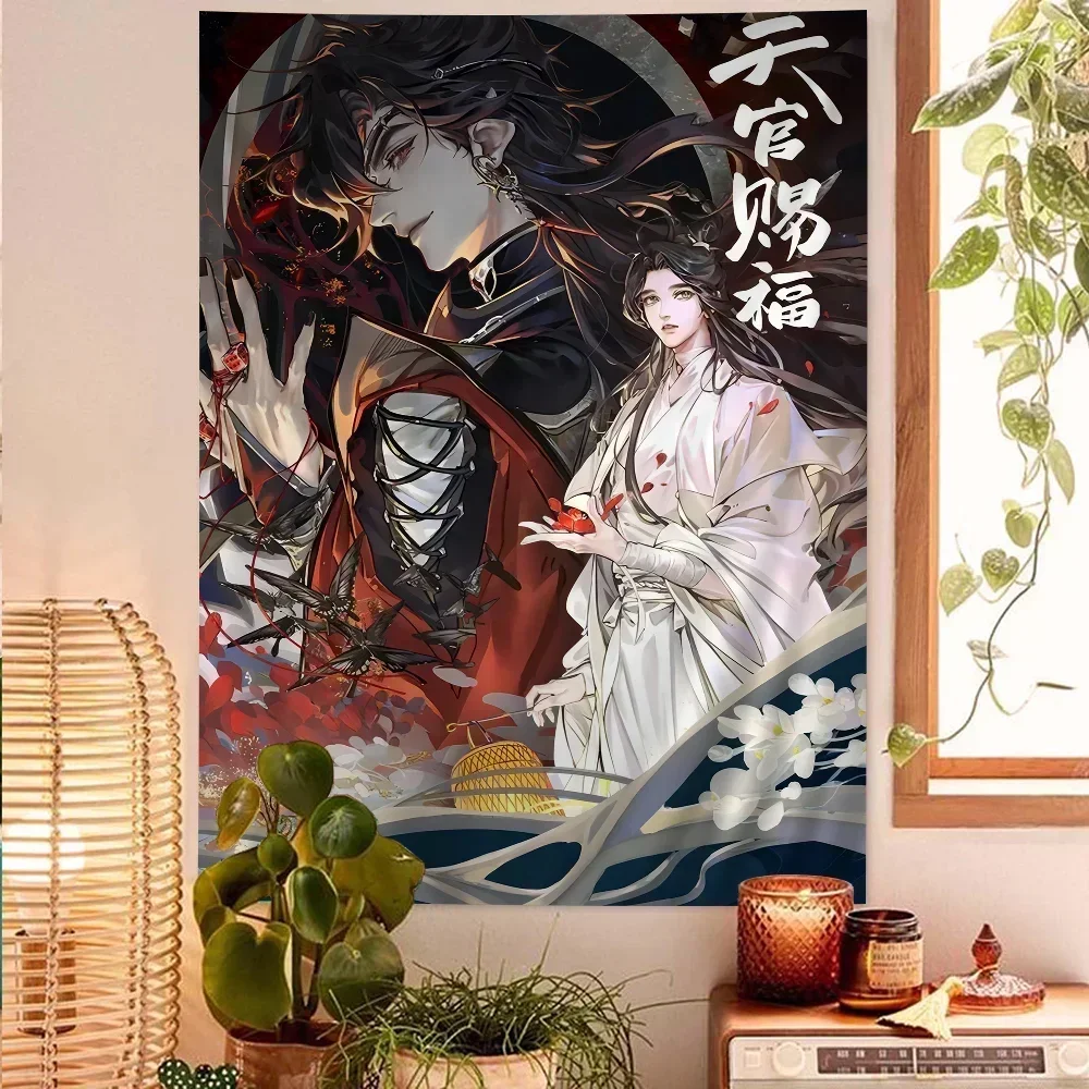 Heaven Official’s Blessing Xie Lian Hua Cheng Tapestry Art Printing Art Science Fiction Room Home Decor Home Decor