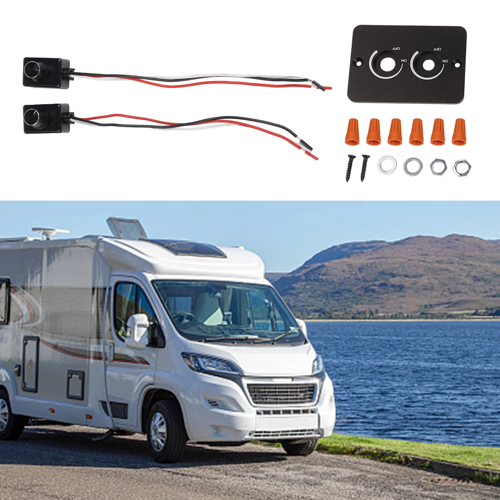 

Диммер для светодиодов DC 12В с двумя выходами, быстрой зарядкой USB и памятью для плавного регулирования яркости и множества функций безопасности для использования в автомобилях