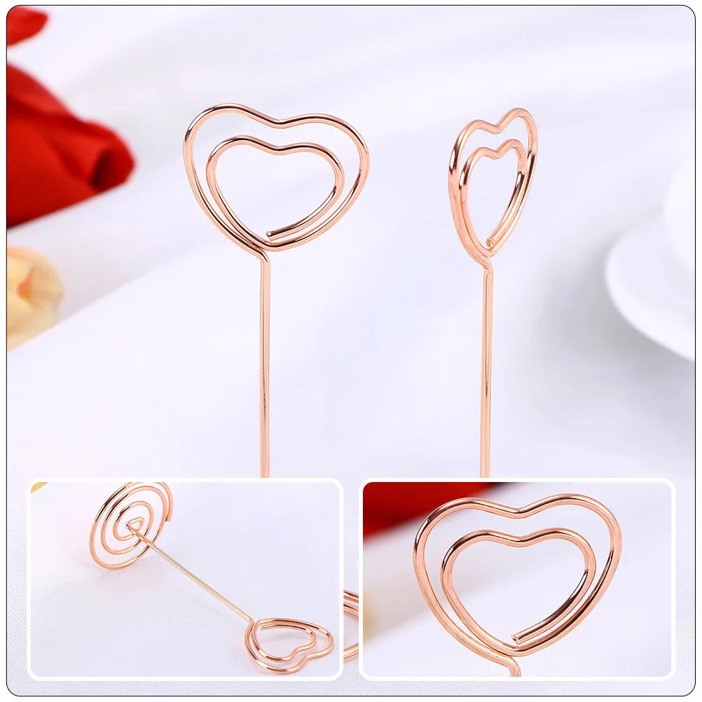 20Pcs Decorative Memo Holders Photo Clips Tabletop Note Accessories Party Home Message Clips Decorative Card Clip