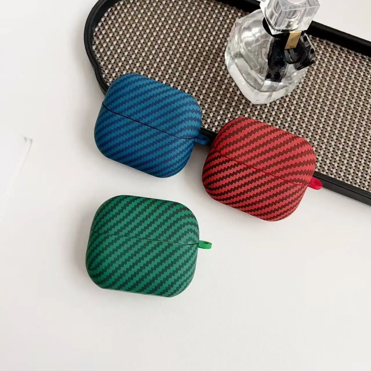 for Samsung Galaxy Buds 4Pro/4/3pro Earphone Case Carbon fiber high-end business for AirPods1/2/3/4/ Pro3/pro2 /pro case view 2