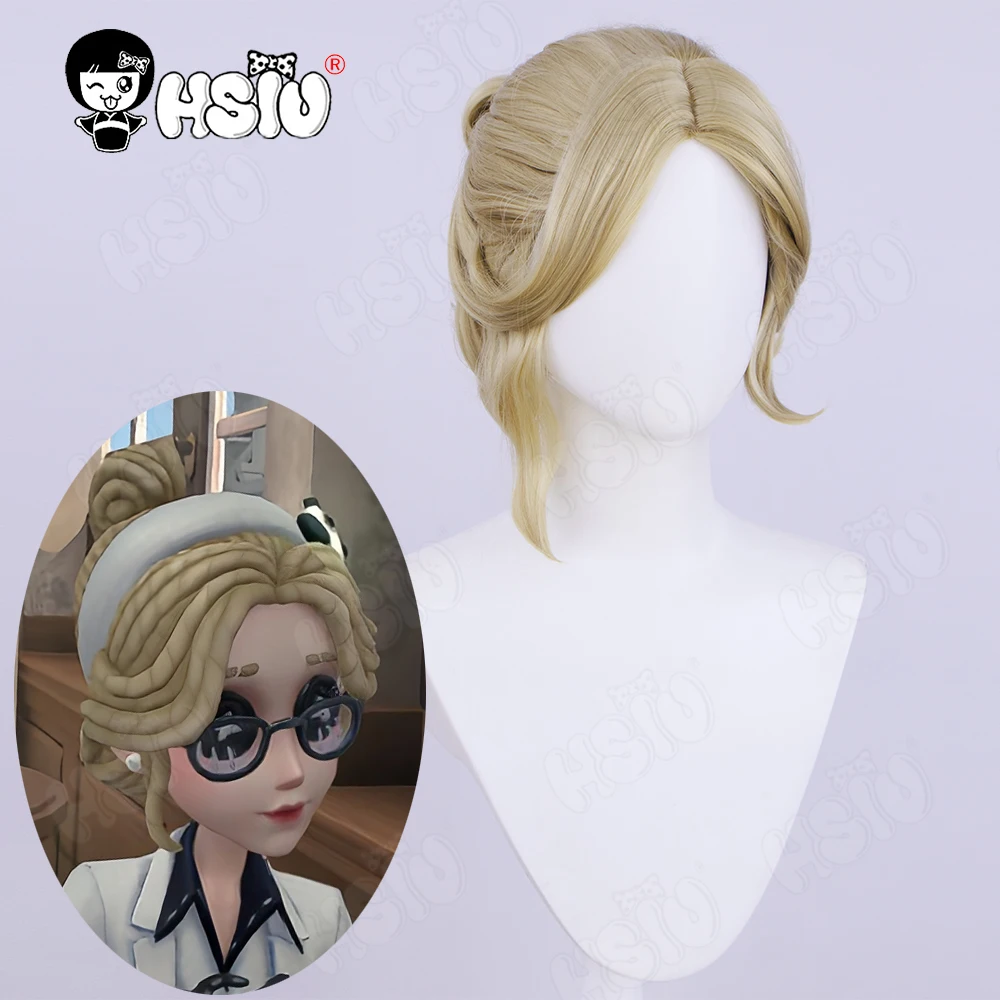 Emily Dyer cosplay Wig Fiber synthetic wig Game Identity V Cosplay Wig「HSIU 」Linen Yellow Short Hair+Wig cap Identity V Wig