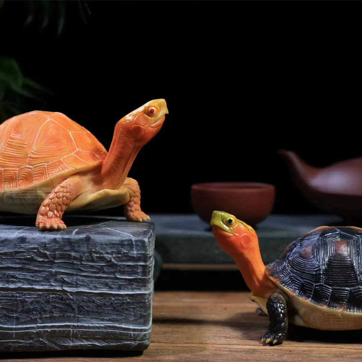 

Yellow-margined Box Turtle Model Cuora Flavomarginata Animal Collector Decoration Educational For Realistic Figure