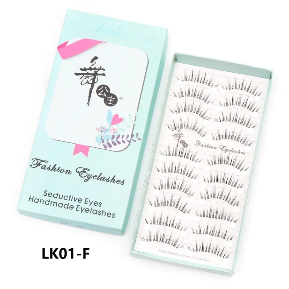 10 paires nouveau 3D naturel Faux cils Faux vison cheveux doux Manga cils à la main réutilisable cils courts outil de maquillage des yeux