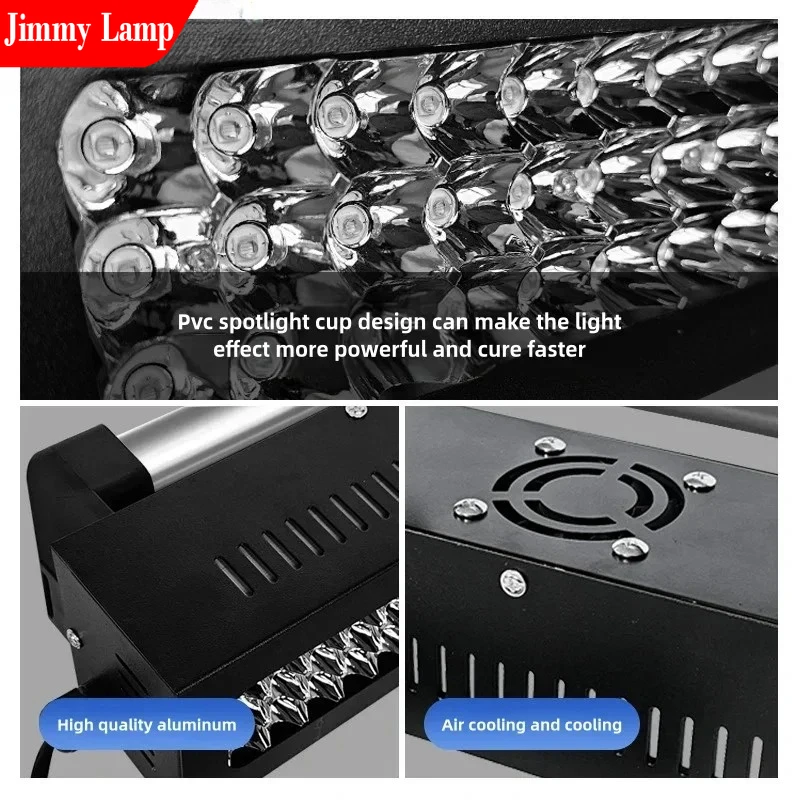 

UV Curing Lamp Automotive Sheet Metal Repair Tool Adjustable Light for Shadowless Adhesive PCB Green Oil Industrial Coatings