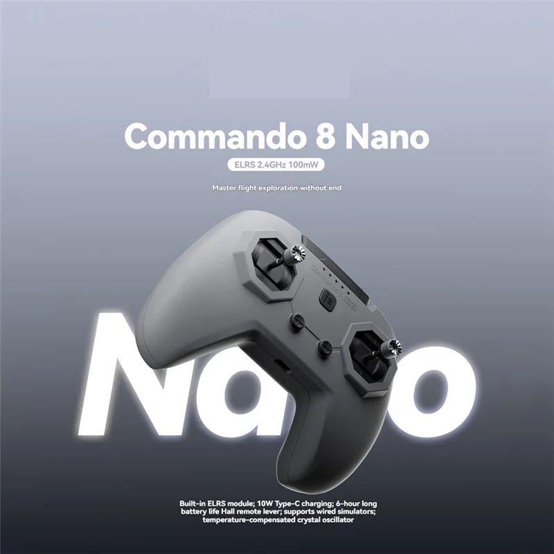 AA60-Commando 8 나노 라디오 송신기 ELRS 2.4Ghz 100Mw FPV 원격 제어(FPV 드론용 Commando TX 시스템 포함)