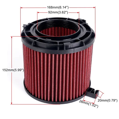 Imagen 2 del producto RASTP-E0646 Filtro de aire de repuesto lavable de alto flujo para Audi A4 A5 Q5 S4 S5 RS4 RS5 SQ5 OFI144 2015-2024