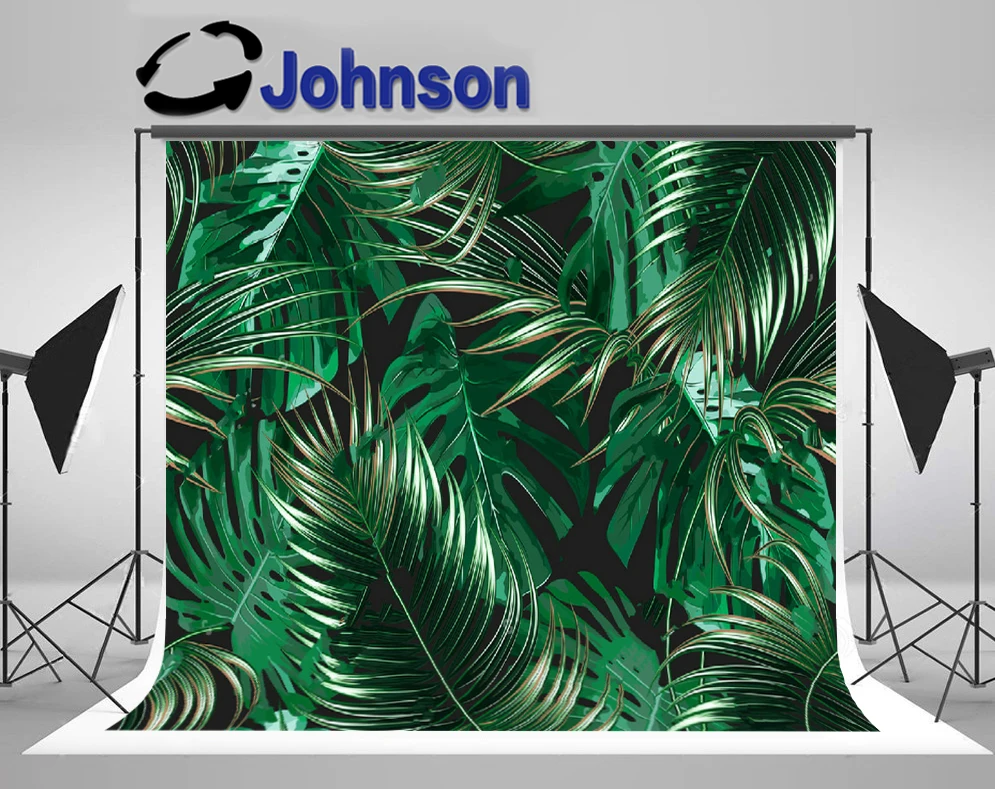 

JOHNSON Tropical Palm Leaves Jungle Leaf Floral photo backdrop High quality Computer print party photo studio background