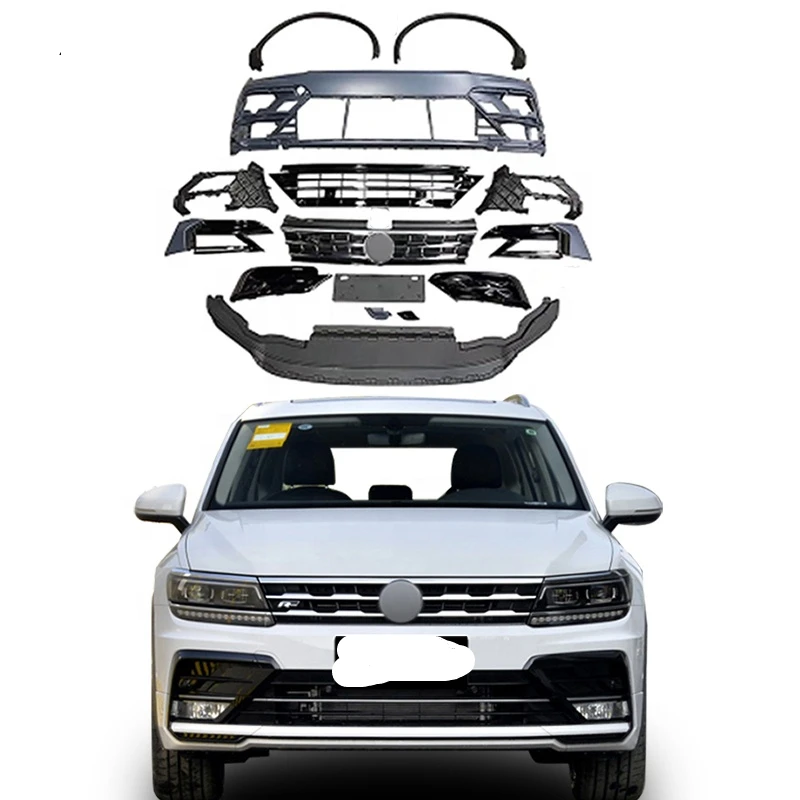 

CLY Front Car Bumpers For Volkswagen Tiguan Change to R-Line Body kits Grill front Wheel Arch