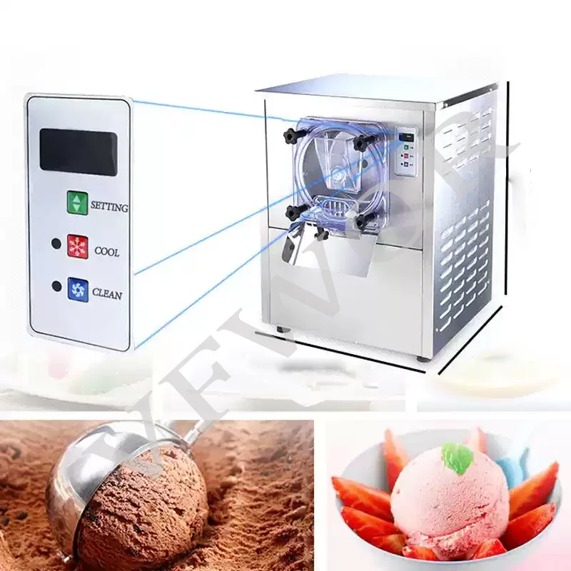 Large Hard Ice Cream Machine-Big Capacity Fruit & Milk Compatible New Food Grade Stainless Steel High Efficiency