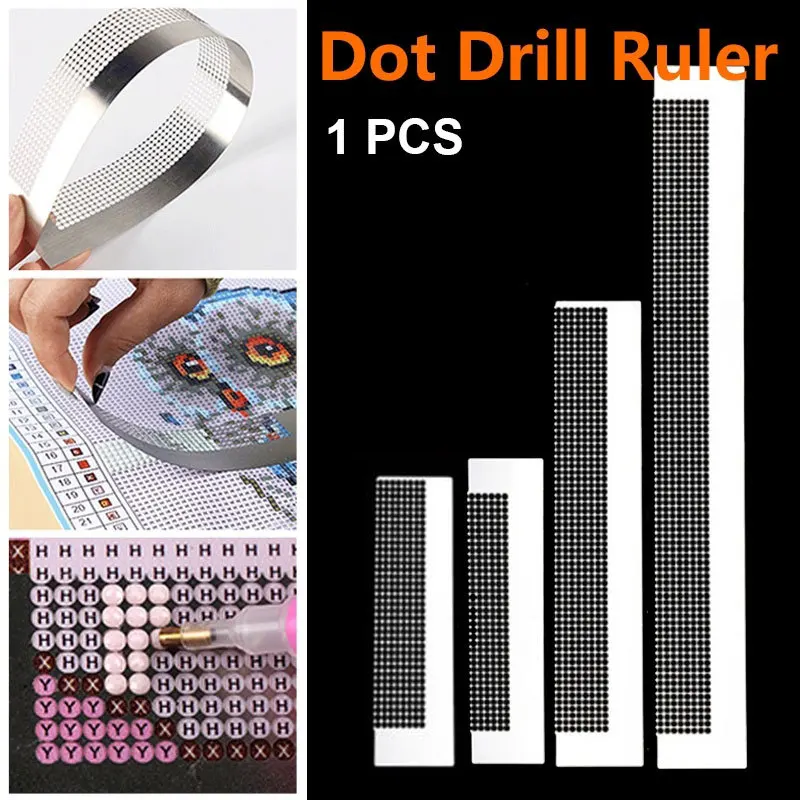 Diamond Embroidery Painting Ruler Paste Dotting Rhinestone Point Anti-stick Drilling Ruler Tools DIY Diamond Painting Accessory