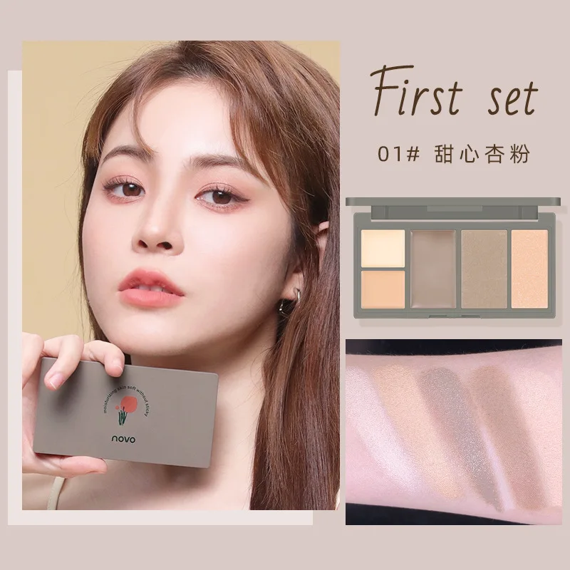 

NOVO Face Contour Palette Highlight Face Retouching Matte Brighten Shadow Palette Korean Makeup Palette