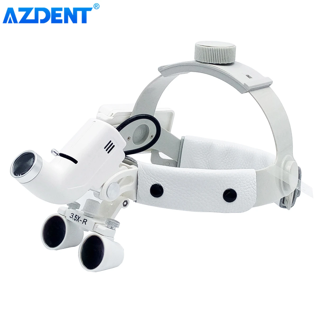 AZDENT Dental LED Headlight Headband Loupe and Light LED Binocular Loupes 3.5X-R Regulowane narzędzia stomatologiczne