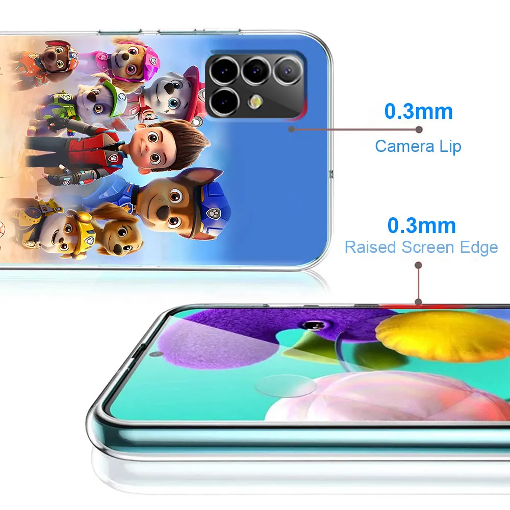 Paw Cartoon Dog Animal P-Patrol Case for Samsung Galaxy A53 A14 A52 A51 A52s A31 A21s A41 A54 A12 A13 A23 A33 TPU Phone Cover