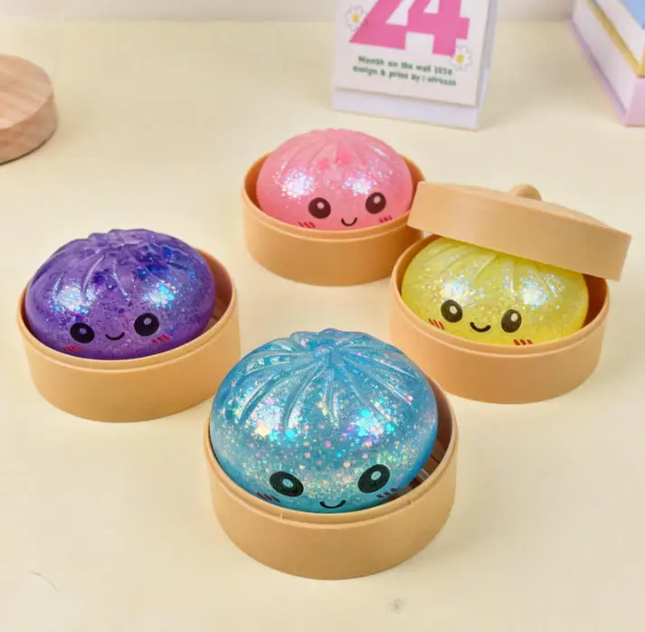 Simulation Flash Dumpling Pressure Ball Slow Rebound Soft Pinch Decompression Office Home Decorat Children Adults Birthday Gifts