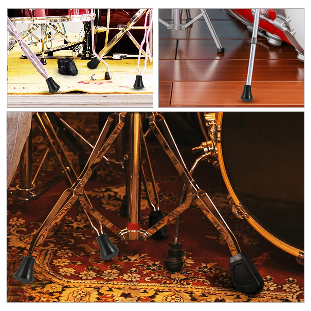 

Drum Kit Stand Leg Risers Legstand Holder for Kick Feet Non Slip Drummer Guards Marching Snare
