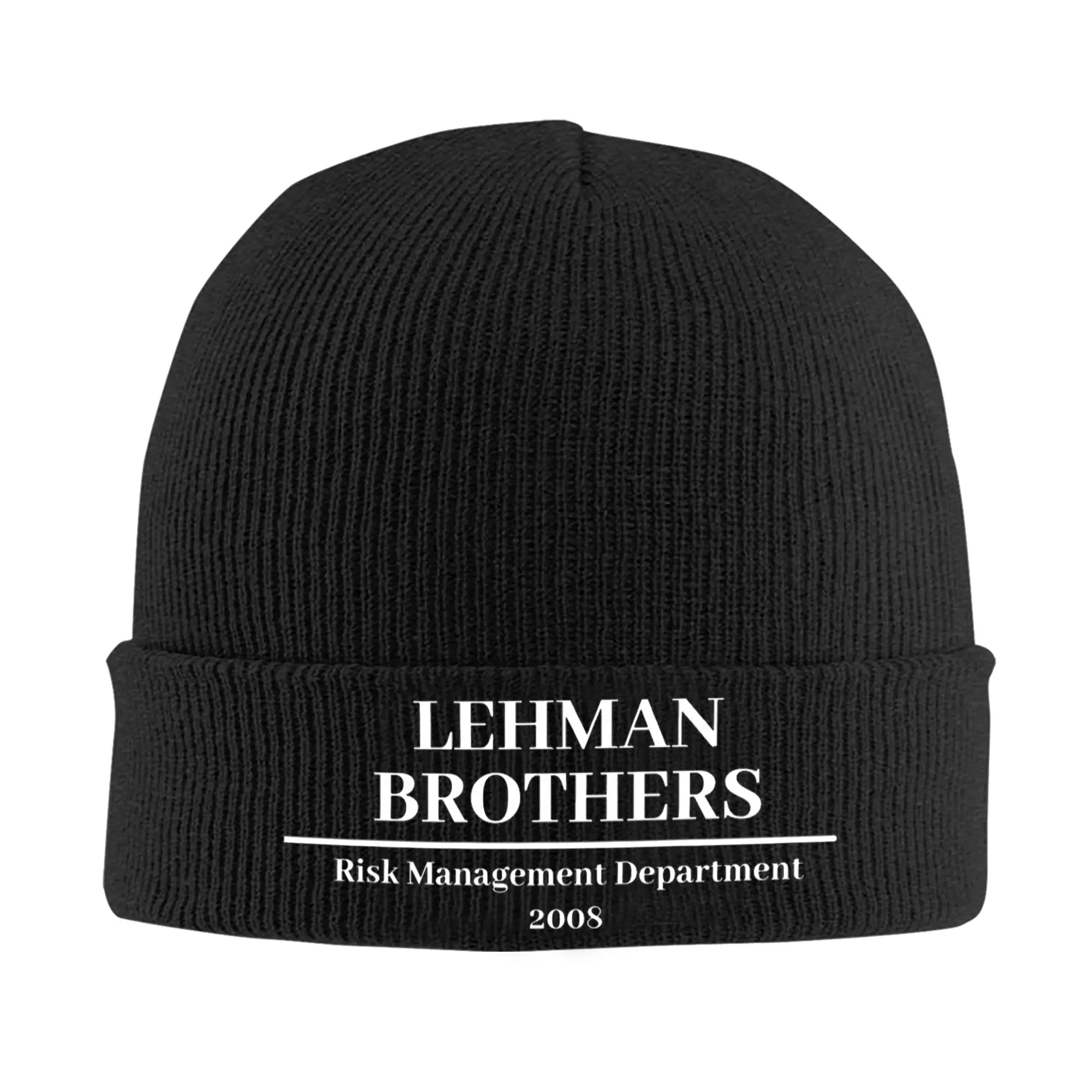 Lehman Brothers Risk Management Department 2008 Winter Skullies Beanies Hat Warm Autumn Knitted Hats Bonnet Caps for Women Men