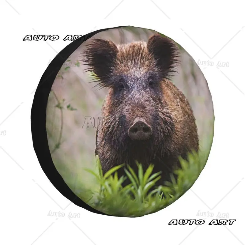 

Изготовленный на заказ чехол для запасного колеса дикого животного кабана для защиты колес автомобиля, универсальный чехол для колес для прицепа, кемпинга