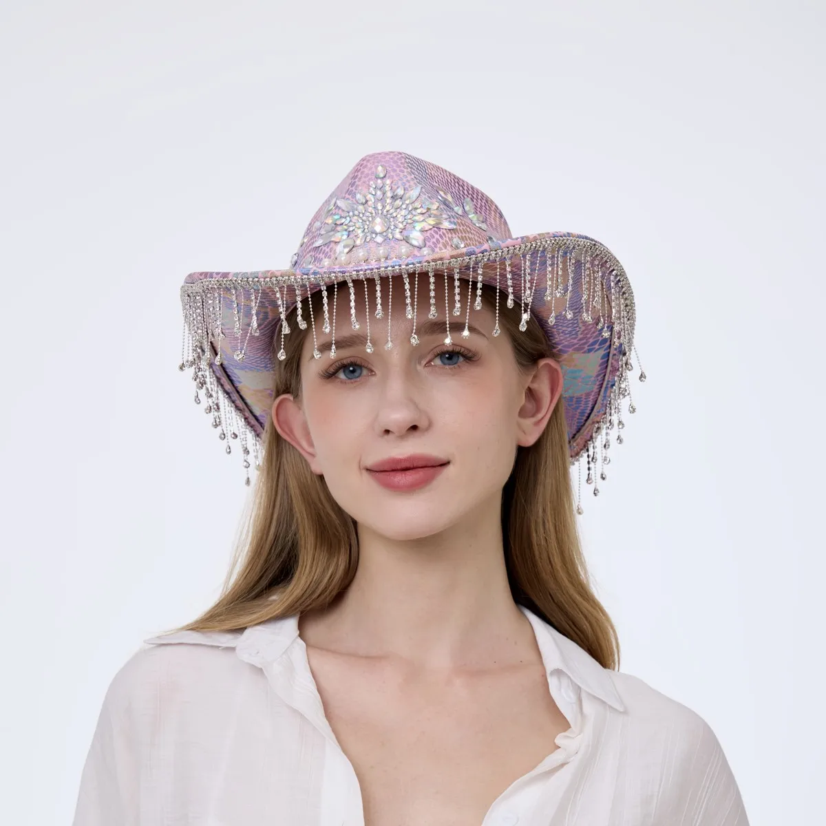 

HongLuan Sombrero Cowboy Hat Rhinestone for Cowboy Party, Cowboy Hats, Festival Accessories, Cowgirl Party Decorations