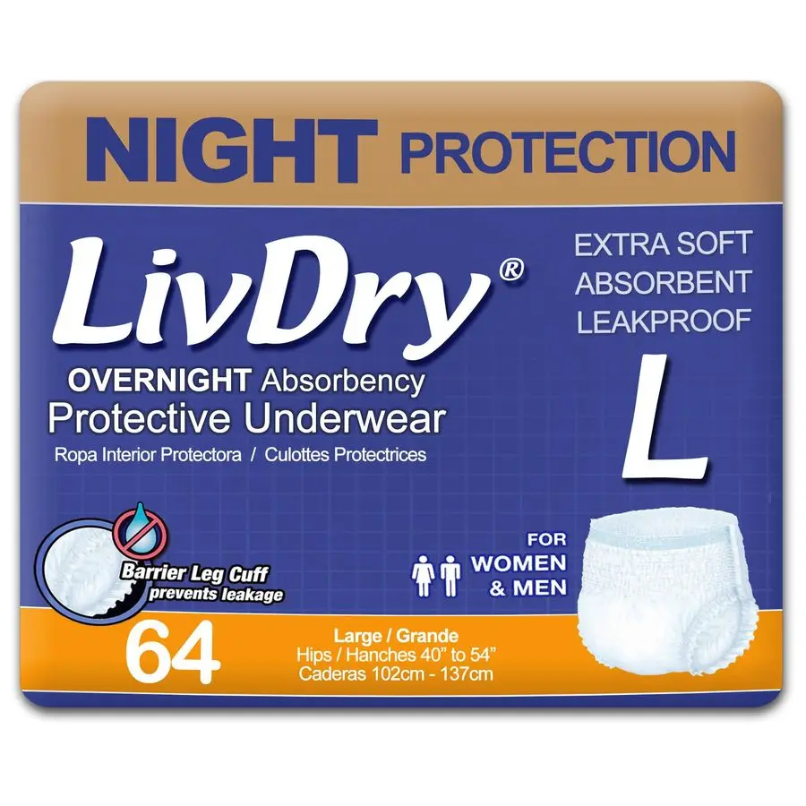 Overnight Protective Underwear Large size Count 64