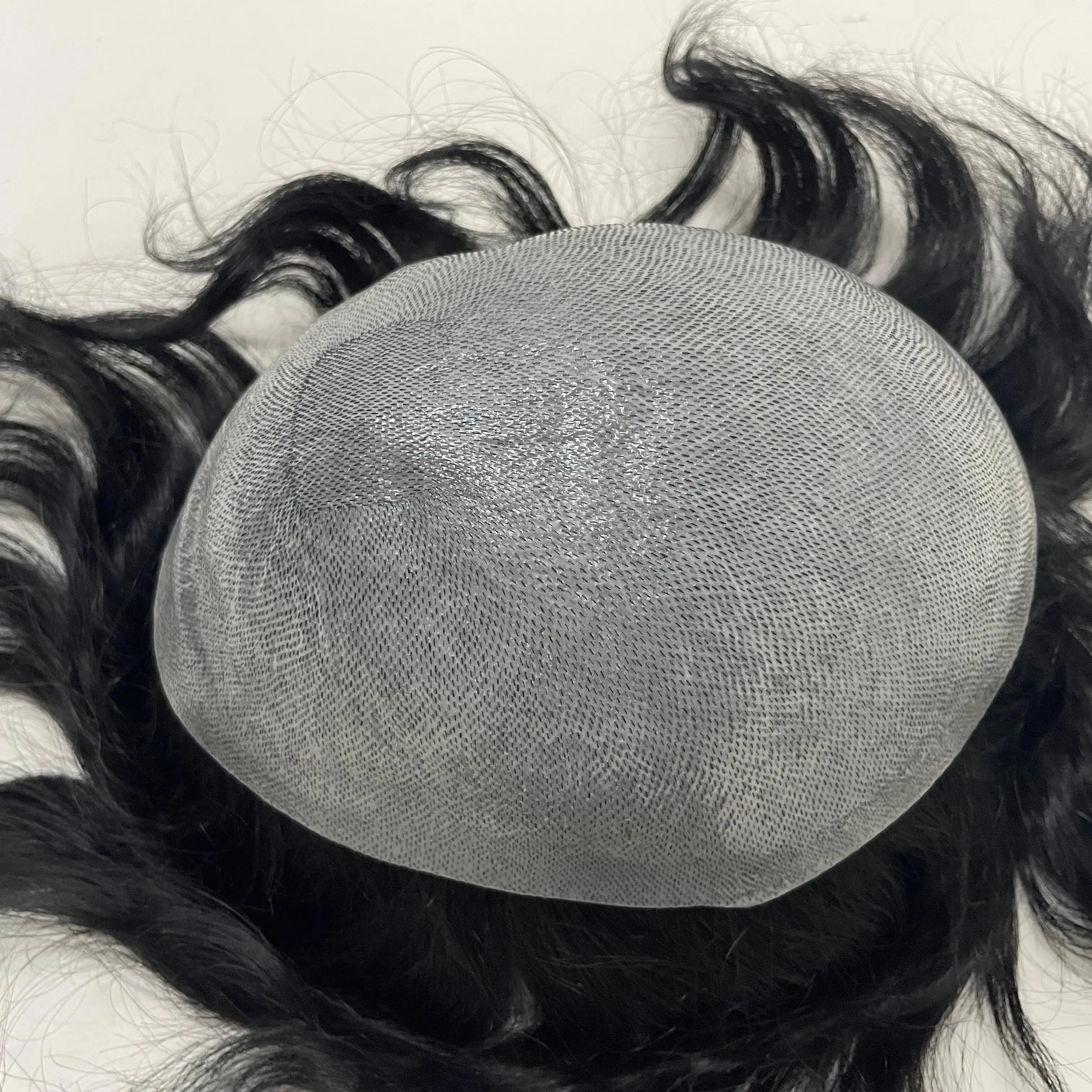 0.03mm ultra Thin Skin Pu Natural Front Hairline Human Hair Men Toupee Hair Patch Systems