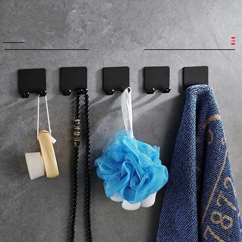 قطعة واحدة من حامل الحلاقة الخالي من اللكمات، خطاف تخزين، ملحقات الحمام متعددة الأغراض من الألومنيوم الفضائي #3